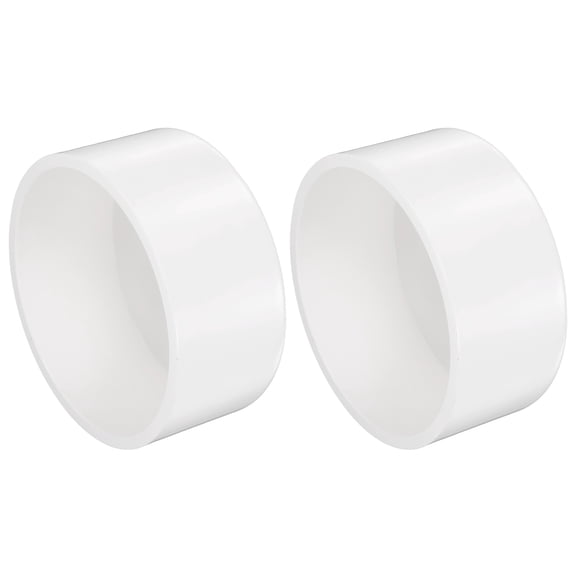 2 Pack PVC Pipe End Caps, 4" SCH40 PVC Cap 5.00" OD Furniture Grade Pipe Cap Fitting for Standard 4" Schedule 40 Coupling Adapt Plug for Plumbing, DIY, Garden & Irrigation