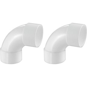 2 Pack PVC Pipe Fitting Inch - 90 Sweep Elbow LESSO 2" (SOC SOC) High-Flow Capacity Plumbing Pool Systems, SCH40