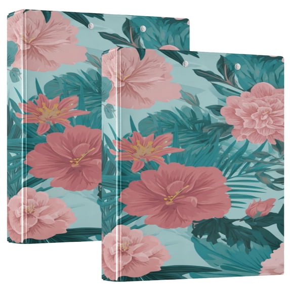 2 Pack PVC Round Ring Binders, 200 Sheet Capacity D-Ring File Folder ...