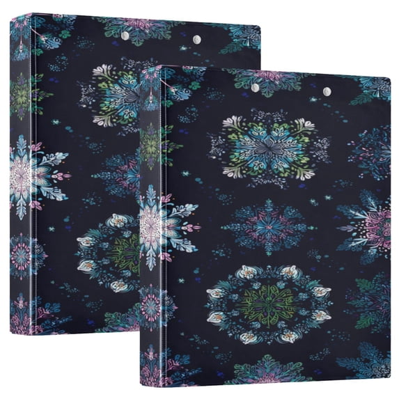 2 Pack PVC Round Ring Binders, 200 Sheet Capacity D-Ring File Folder ...