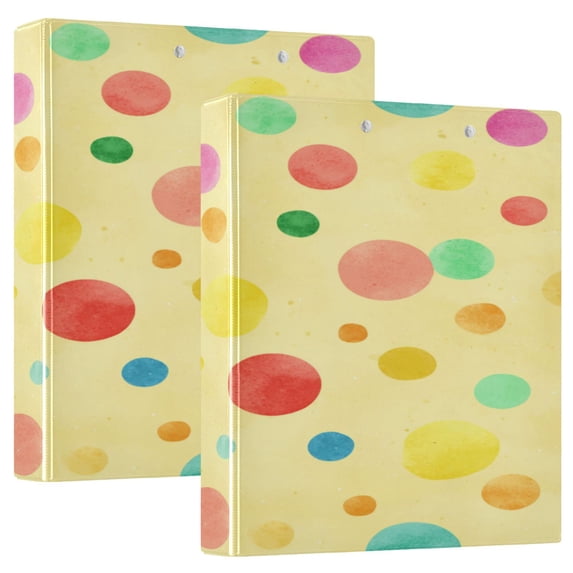 2 Pack PVC Round Ring Binders, 200 Sheet Capacity D-Ring File Folder ...