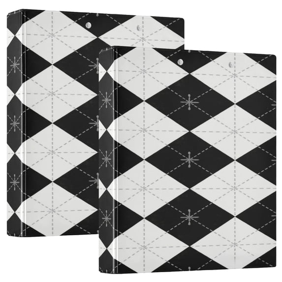 2 Pack PVC Round Ring Binders, 200 Sheet Capacity D-Ring File Folder ...