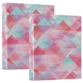2 Pack PVC Round Ring Binders, 200 Sheet Capacity D-Ring File Folder ...