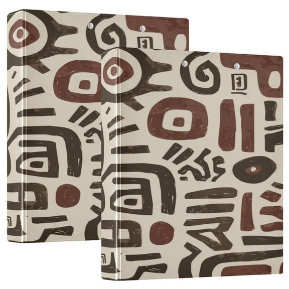 2 Pack PVC Round Ring Binders, 200 Sheet Capacity D-Ring File Folder with Metal Clip and Clear Pocket Rose Leopard Print
