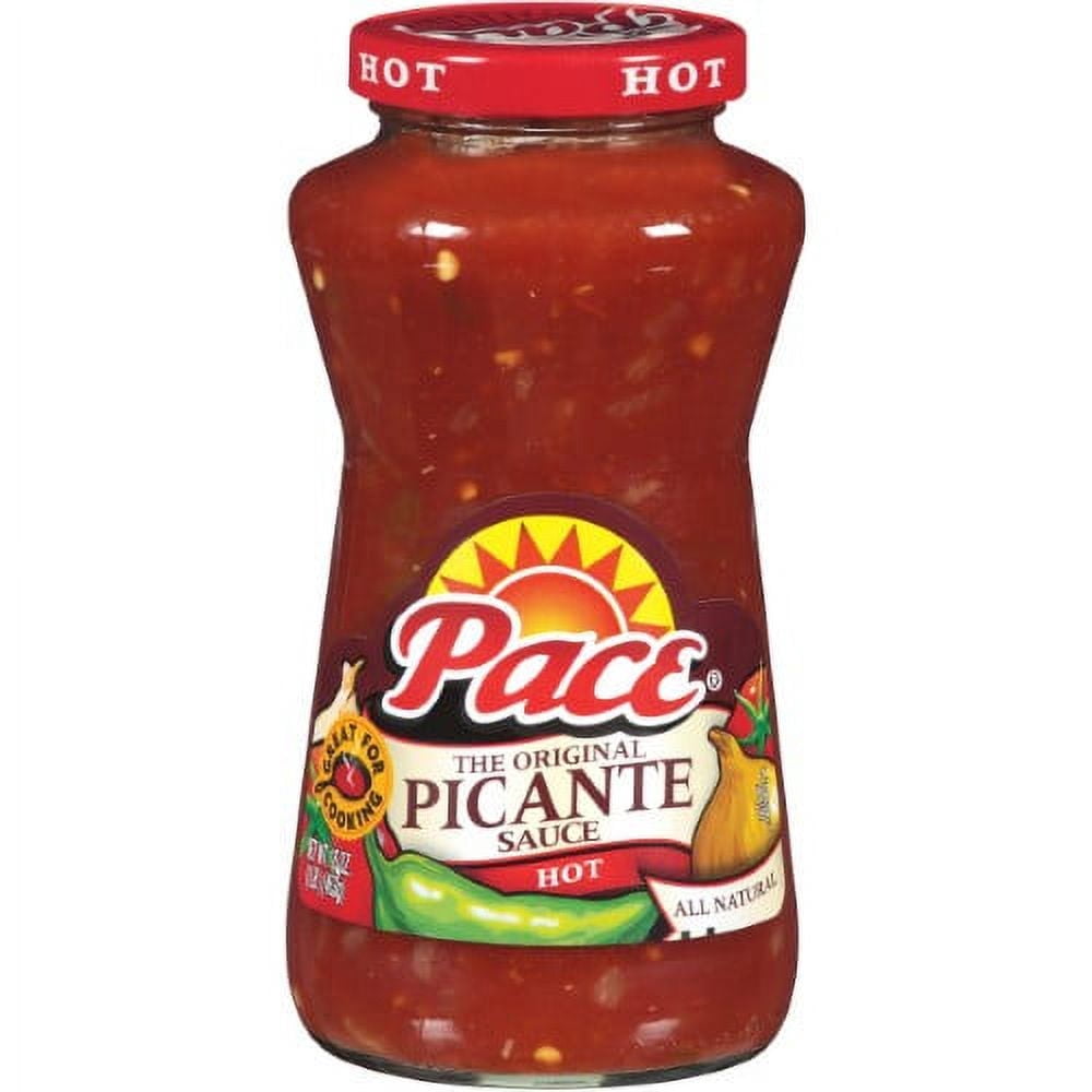 Pace Hot Picante Sauce, 16 oz Jar (Pack of 8)