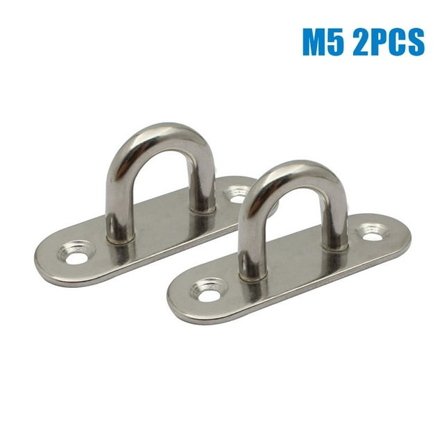 2 Pack Pad Eye Heavy Duty Stainless Steel Oblong Plate Staple Ring Hook ...