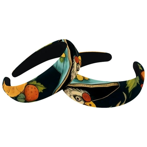 2 Pack Padded Headbands for Women Soft Thick Comfortable Headbands Cute Thanksgiving Turkey Headband Hair Accessories for Women Girls