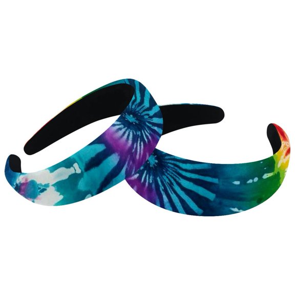 2 Pack Padded Headbands for Women Soft Thick Comfortable Headbands Cute Tie-Dye Headband Hair Accessories for Women Girls