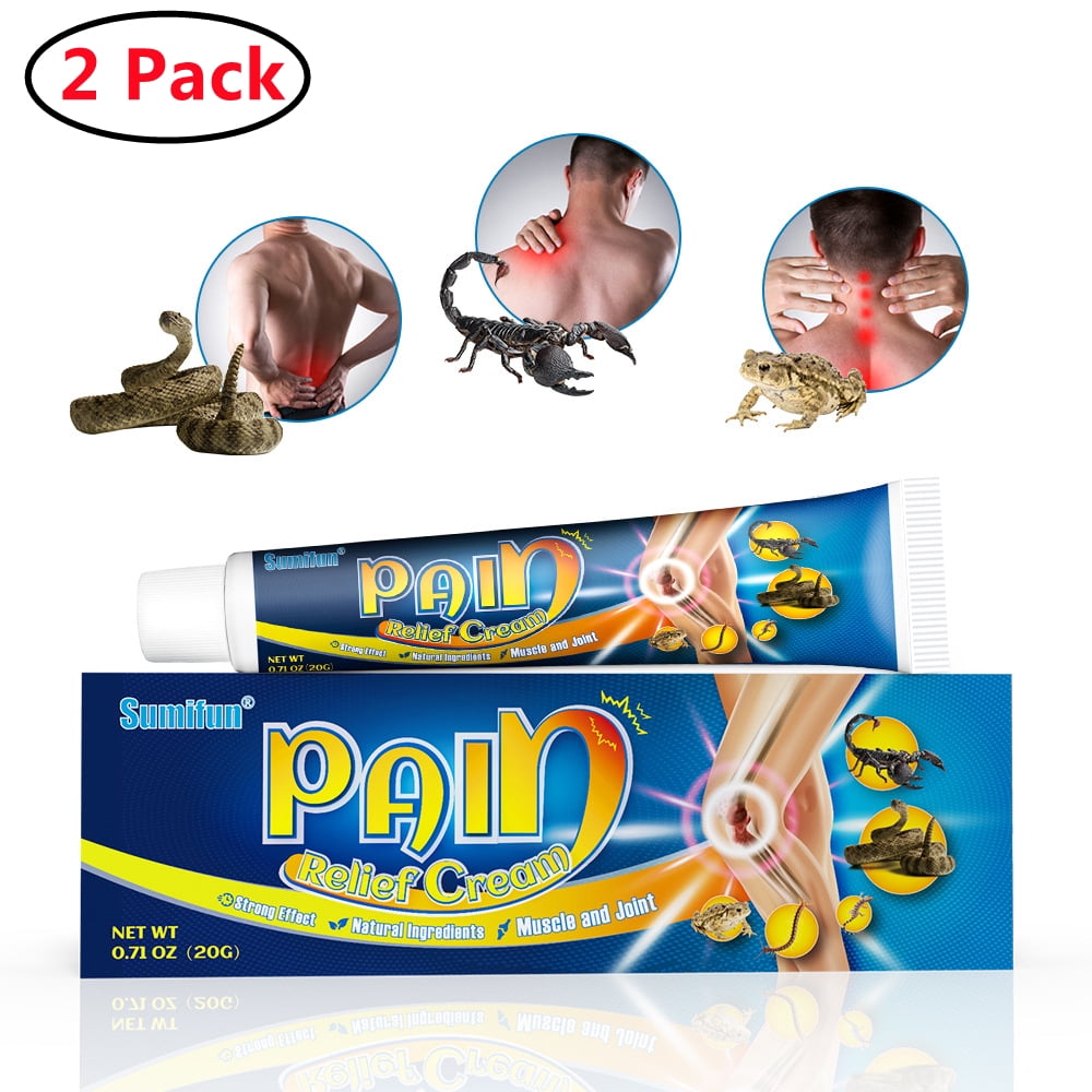 2 Pack Pain Relief Gel Cream,Headache Sore Muscle Workout Menthol Rub