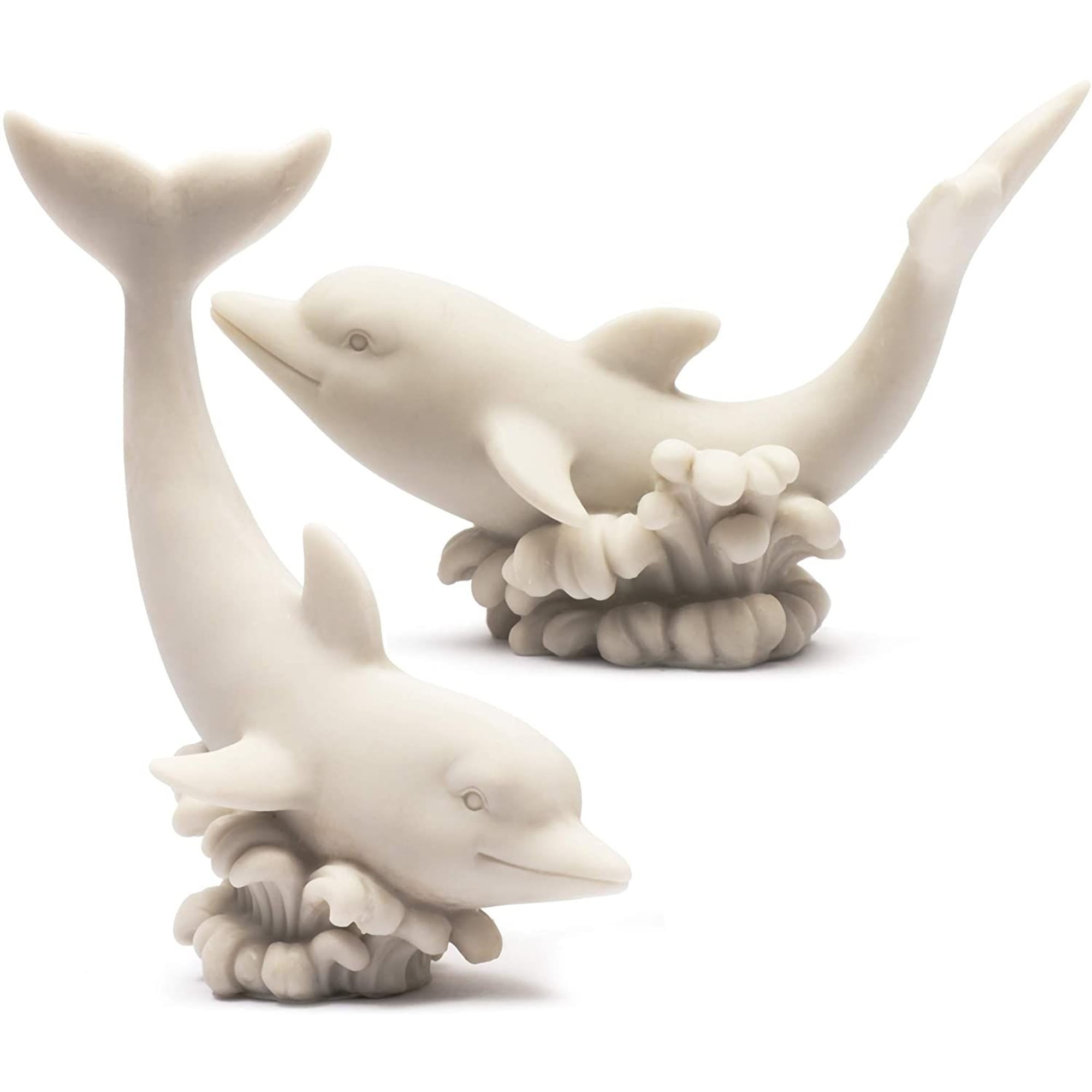 BRIGHT CREATIONS 2-Pack Polyresin Paint Your Own Dolphin Figurines - Ceramic to Paint, Ideal for Kids & Adults - Fun DIY Arts & Crafts Activity for Creativity and Play
