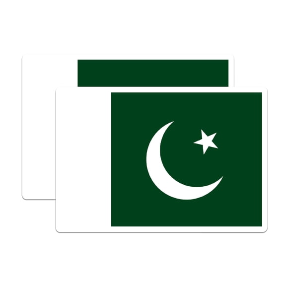 (2 Pack) Pakistan World Flag Magnets - Pride - 5 Inches On Longest Side - Premium Magnet - Choose from Over 200 Countries - for Cars, Refrigerators, Toolboxes, Lockers - Made in USA - MAG0945