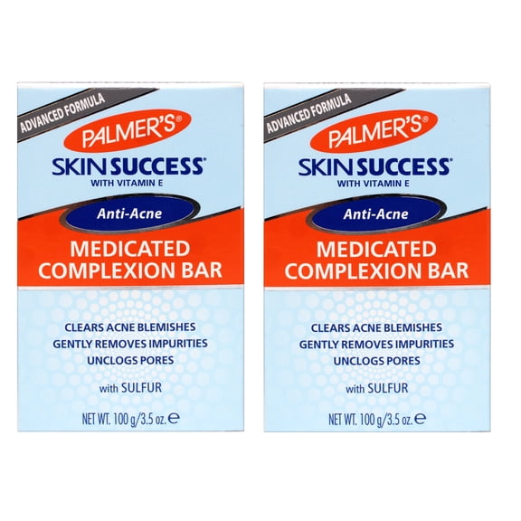 2 Pack - Palmer's Advanced Formula Skin Success Anti-Acne Medicated Complexion Bar with SULFUR, 3.5 OZ