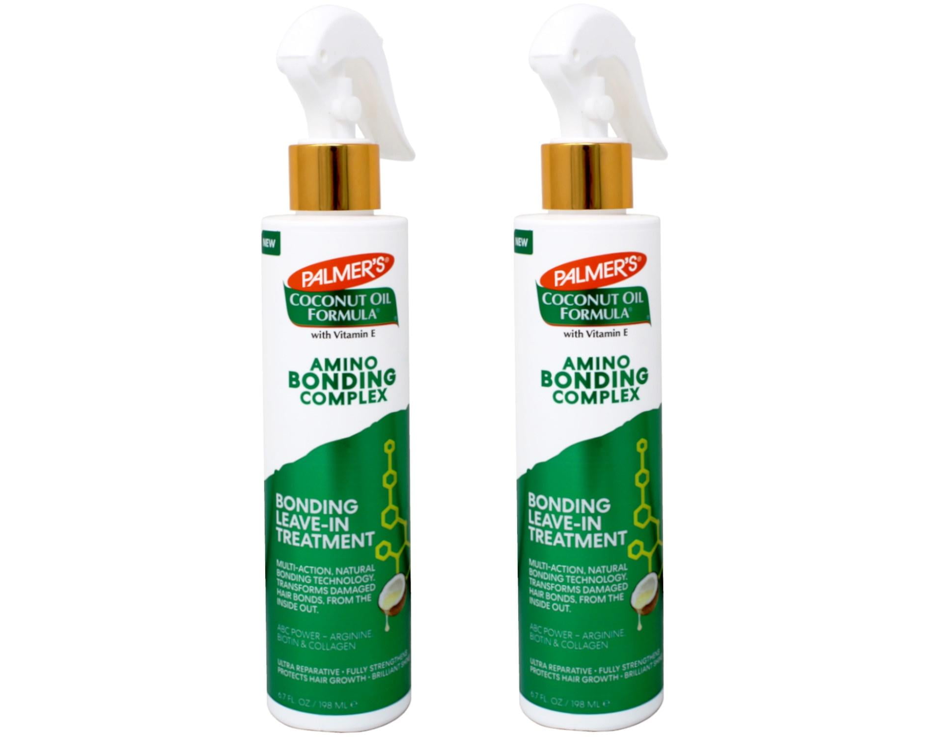 2 Pack Palmer's Amino Bonding Complex Hair Treatment, Leave-In Conditioner Spray with Coconut Oil & Vitamin E Heat Protectant Anti Frizz, Strengthens & Protects Hair Growth, All Hair Types, 6.7 fl. oz