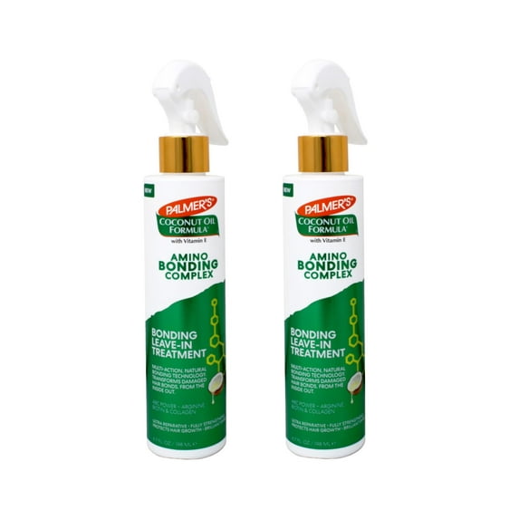 2 Pack Palmer's Amino Bonding Complex Hair Treatment, Leave-In Conditioner Spray with Coconut Oil & Vitamin E Heat Protectant Anti Frizz, Strengthens & Protects Hair Growth, All Hair Types, 6.7 fl. oz