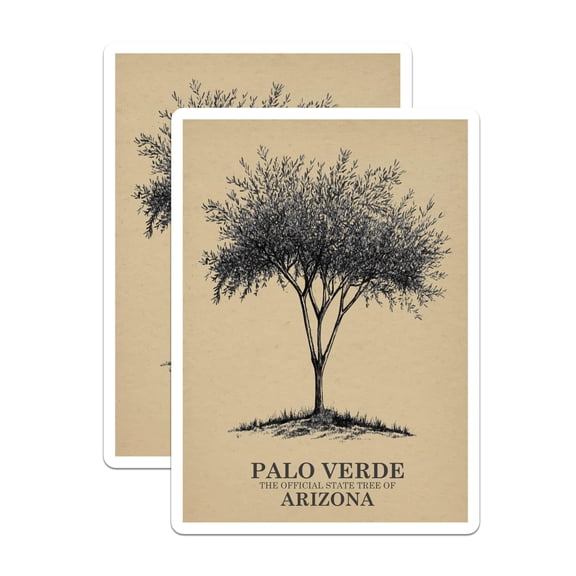(2 Pack) Palo Verde Magnets - Arizona State Tree Magnets - Desert Tree Decor - 5" On Longest Side - Premium Magnet - for Cars, Refrigerators, Toolboxes, Lockers - Made in USA - MAG18506