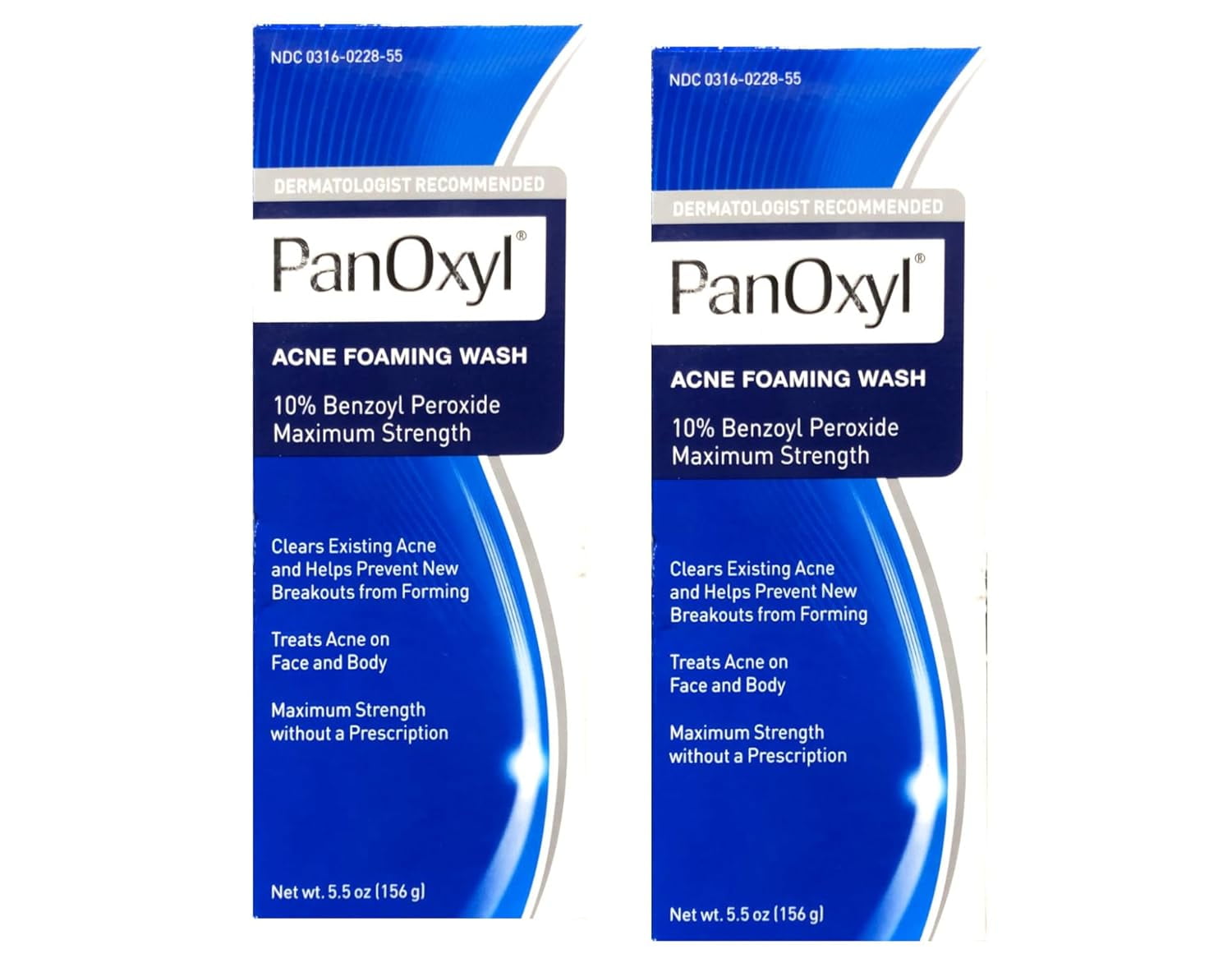 PanOxyl Max Strength Acne Foaming Wash, Antimicrobial Cleanser for Face