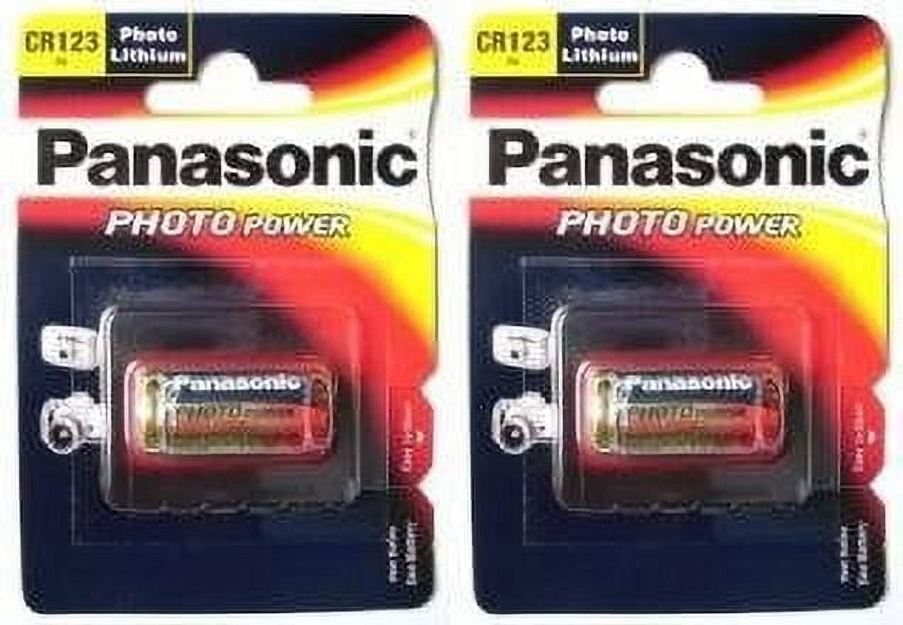 2 Pack Panasonic Cr123A Cr123 Dl123 3V Photo Lithium Camera Battery