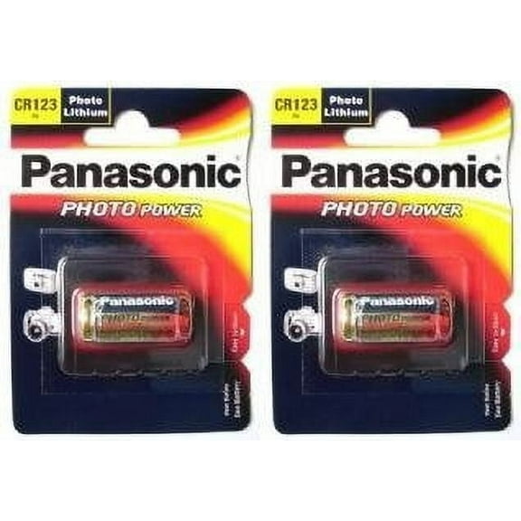 2 Pack Panasonic Cr123A Cr123 Dl123 3V Photo Lithium Camera Battery