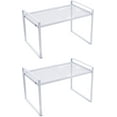 thumbnail image 1 of 2 Pack Pantry Organization Storage Cupboard Shelving Organizer,Under Sink Racks Cabinet Shelf,Kitchen Bathroom Sink Counter Organization Stand, White, 1 of 5