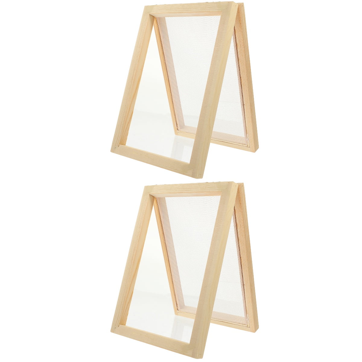 2 Pack Paper Frame Toy Handicraft Wooden Frame Handmade Paper Paper