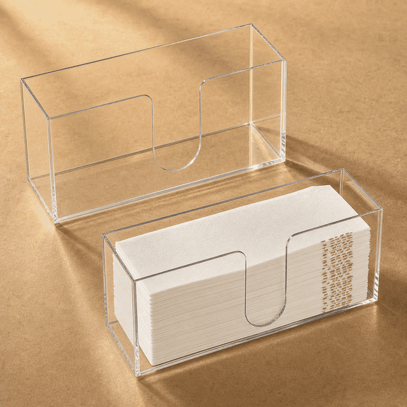 2 Pack Paper Towel Holders, Countertop Z-fold C-fold Trifold Napkin Dispenser