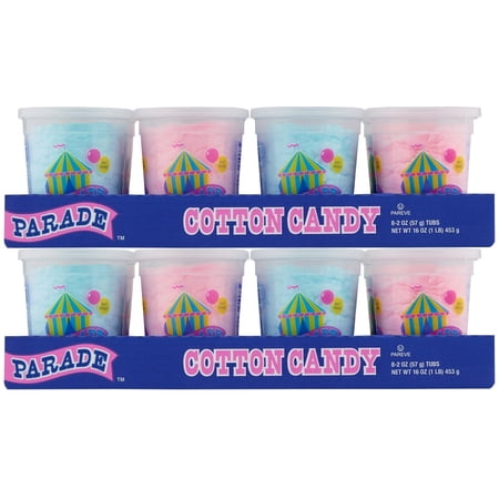 Product Of Parade Cotton Candy (2 Oz., 8 Ct.) -Pack Of 2 - For Vending Machine, Schools , parties, Retail Stores