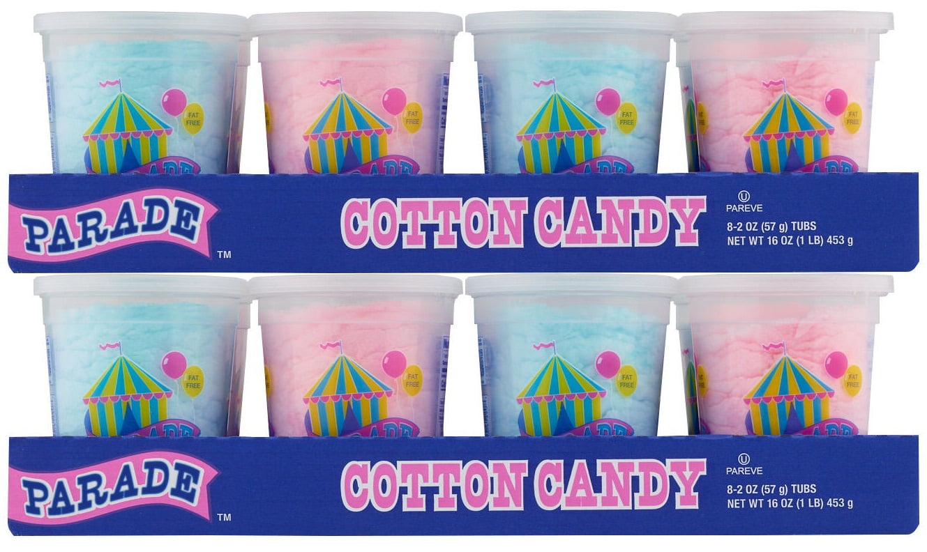 Parade 2 Pack | Mixed Tray Blue and Pink Cotton Candy (2 oz Parade 2 Pack | Mixed Tray Blue and Pink Cotton Candy (2 oz