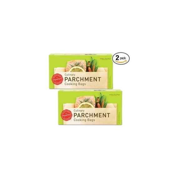 paperchef 05003 pc5003 ((2 pack) parchment paper nonstick cooking bags, 10-ct/box, 1483, tan