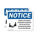 thumbnail image 1 of (2 Pack) Parental Or Guardian Supervision Sign With Symbol OSHA Notice Sign 14 Inch X 10 Inch Vinyl Label Decal Sticker Weather Resistant, UV Protected for Workplace, Business, and, 1 of 7