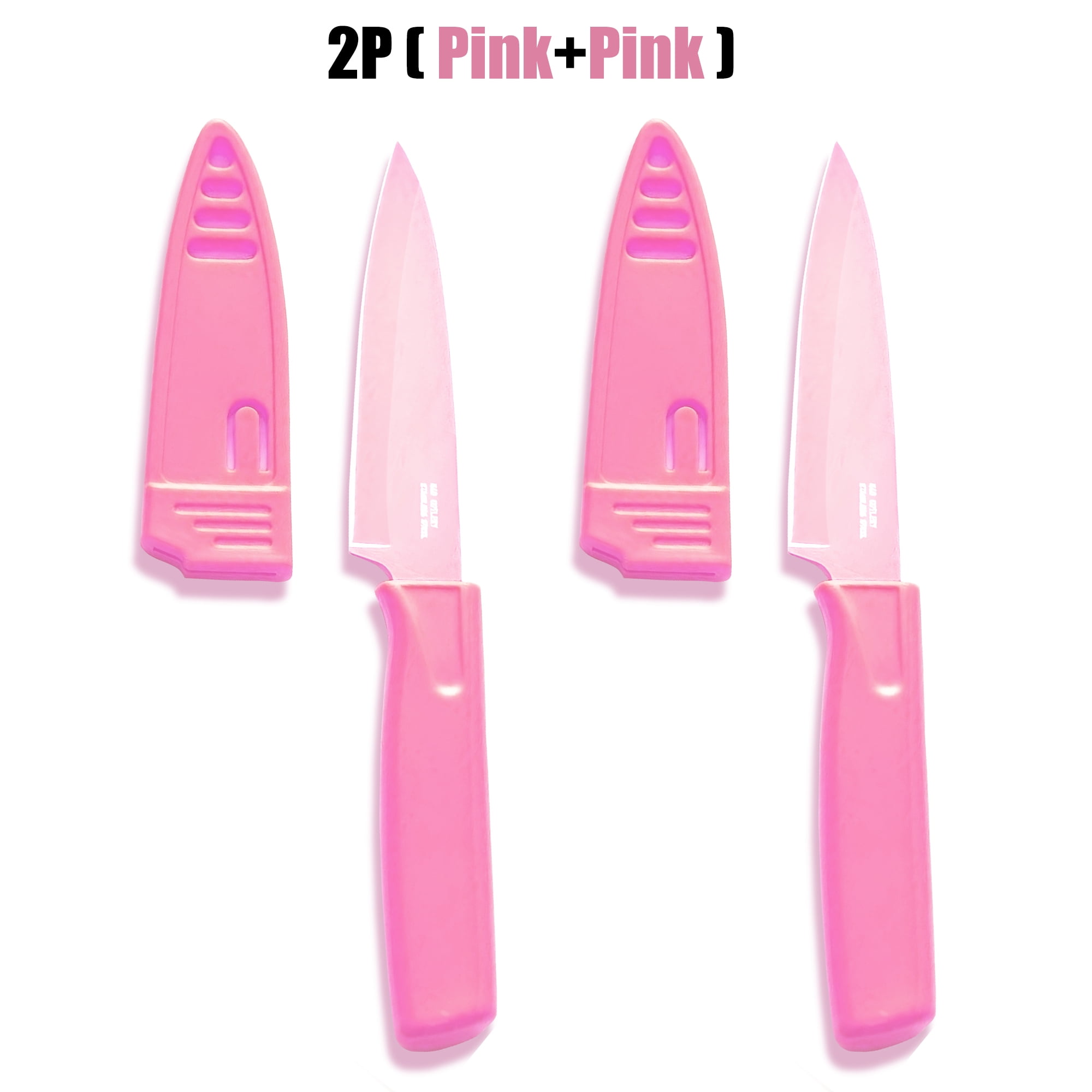 2 Pack Paring Knife with Safety Sheath, Fruit Knife with 4 inch