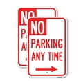 thumbnail image 1 of (2 Pack) No Parking Anytime with Arrow (Right) | 12" X 18" Heavy-Gauge Aluminum Sign | Rust Free Aluminum, Weather Resistant, Waterproof, Fade Resistant, 2 Pre-drilled Holes, 1 of 4