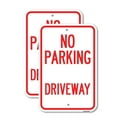 thumbnail image 1 of (2 Pack) No Parking Driveway | 12" X 18" Heavy-Gauge Aluminum Sign | Rust Free Aluminum, Weather Resistant, Waterproof, Fade Resistant, 2 Pre-drilled Holes, 1 of 4