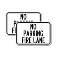 thumbnail image 1 of (2 Pack) No Parking Fire Lane | 18" X 24" Heavy-Gauge Aluminum Sign | Rust Free Aluminum, Weather Resistant, Waterproof, Fade Resistant, 2 Pre-drilled Holes, 1 of 4