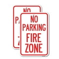 thumbnail image 1 of (2 Pack) No Parking Fire Zone | 12" X 18" Heavy-Gauge Aluminum Sign | Rust Free Aluminum, Weather Resistant, Waterproof, Fade Resistant, 2 Pre-drilled Holes, 1 of 4