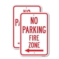 thumbnail image 1 of (2 Pack) No Parking Fire Zone With Left Arrow | 12" X 18" Heavy-Gauge Aluminum Sign | Rust Free Aluminum, Weather Resistant, Waterproof, Fade Resistant, 2 Pre-drilled Holes, 1 of 4