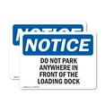 thumbnail image 1 of (2 Pack) No Parking In Front Of Loading Dock OSHA Notice Sign 10 Inch X 7 Inch Vinyl Label Decal Sticker Weather Resistant, UV Protected for Workplace, Business, and Construction Site,, 1 of 7