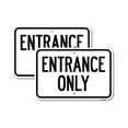 thumbnail image 1 of (2 Pack) Parking Lot Sign Entrance Only | 12" X 18" Heavy-Gauge Aluminum Sign | Rust Free Aluminum, Weather Resistant, Waterproof, Fade Resistant, 2 Pre-drilled Holes, 1 of 4