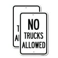 thumbnail image 1 of (2 Pack) Parking Lot Sign No Trucks Allowed | 18" X 24" Heavy-Gauge Aluminum Sign | Rust Free Aluminum, Weather Resistant, Waterproof, Fade Resistant, 2 Pre-drilled Holes, 1 of 4