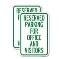 thumbnail image 1 of (2 Pack) Parking Sign Reserved Parking for Office and Visitors | 18" X 24" Heavy-Gauge Aluminum Sign | Rust Free Aluminum, Weather Resistant, Waterproof, Fade Resistant, 2 Pre-drilled Holes, 1 of 4