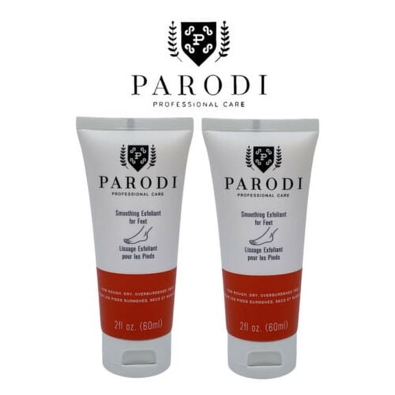 2 Pack Parodi Swiss Smoothing Foot Exfoliant 2 oz Rough Dry Feet Menthol