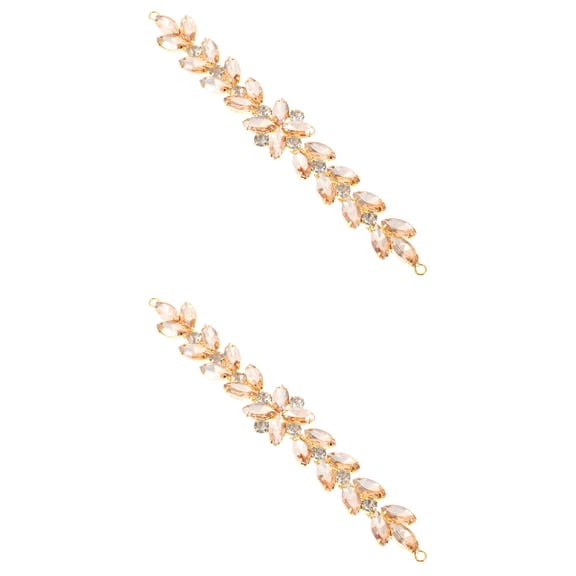 2pcs Glass Rhinestone Bag Applique Welding Flower Patch Sewing Wedding Dress Sleeves Accessories