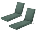 thumbnail image 1 of 2-Pack Patio Chaise Lounge Cushion Water-Resistant Heavy Duty 3" Thickness high-density foam with Washable Cover, 1 of 7
