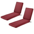thumbnail image 1 of 2-Pack Patio Chaise Lounge Cushion Water-Resistant Heavy Duty 3" Thickness high-density foam with Washable Cover, 1 of 7
