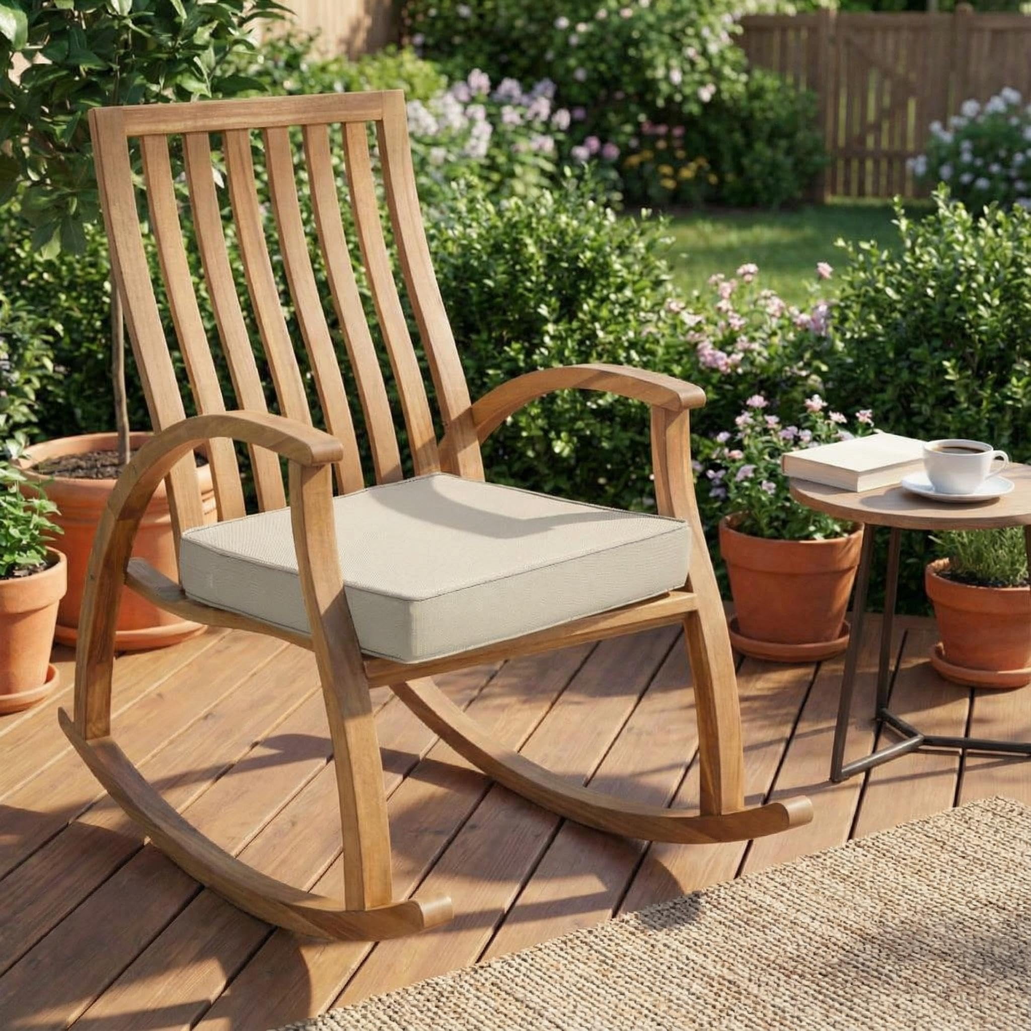 2-Pack Patio Furniture Pillow, Waterproof & Thick Outdoor Chair Cushions – 600D Oxford Patio or Indoor Foam Seat Pads with Ties