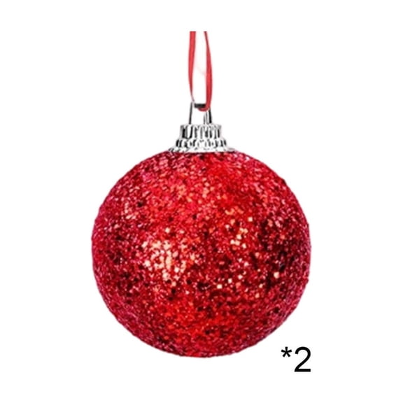 2 Pack Patriotic Foam Ball Ornaments, 2.36 in Red Hanging Balls for Tree Garland Table Home Party Decor