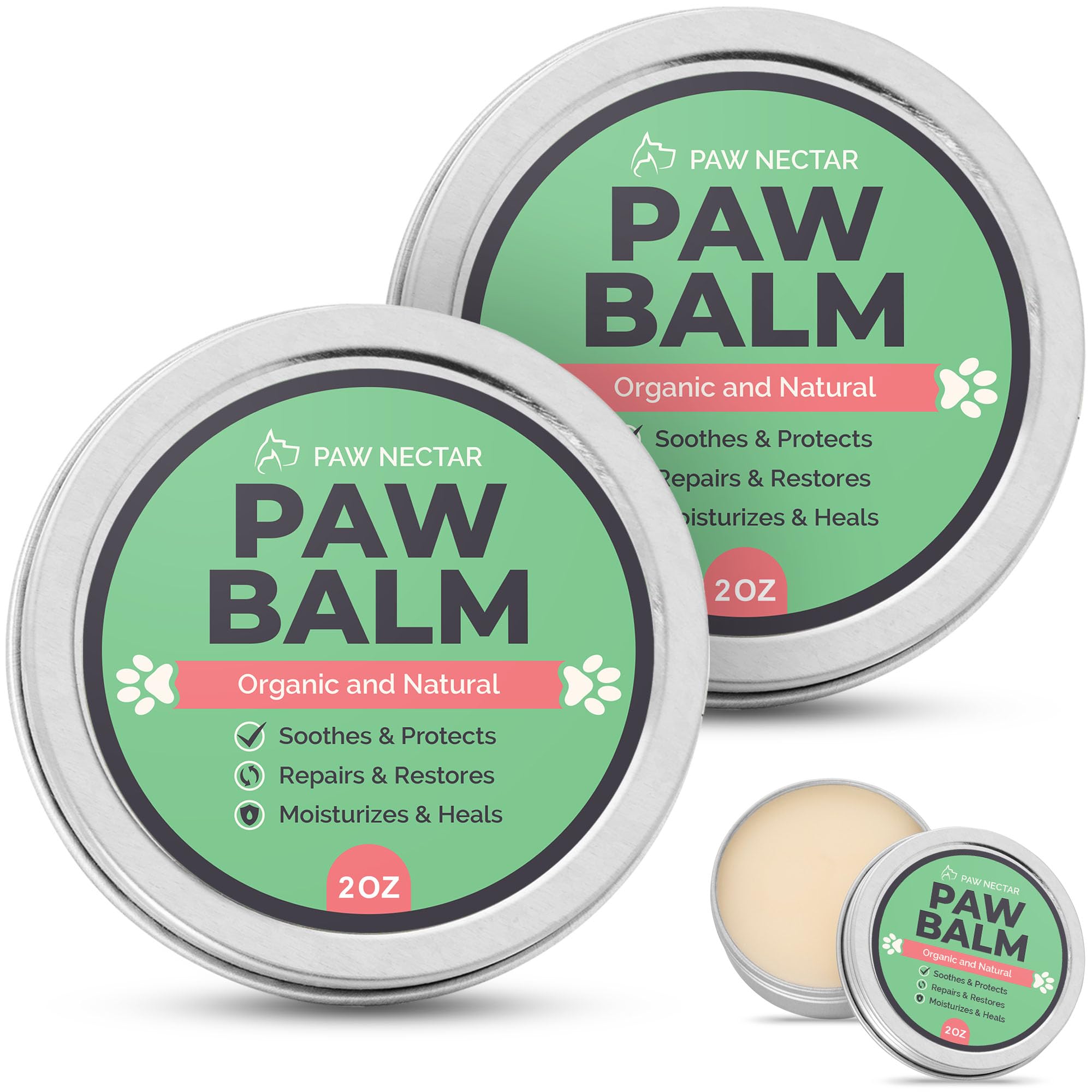2Pack Paw Nectar Dog Paw HYZ01 Balm, 4 Oz Heals, Repairs & Restores