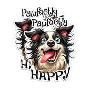 2 Pack Pawfectly Happy Dog Magnets - Cute Dog Fridge Magnets - Funny Pet Magnets- 5" On Longest Side - for Fridges, Toolboxes, Cars - Made in USA - MAG2807