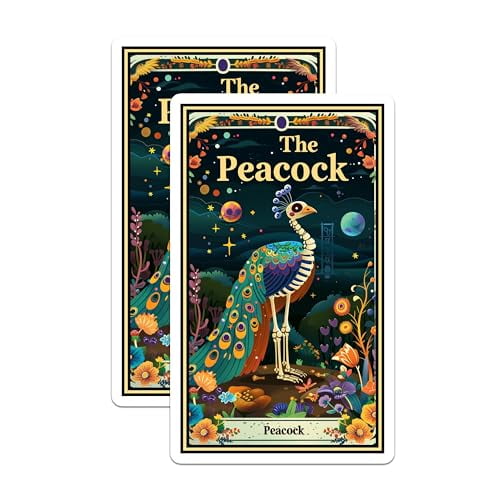 (2 Pack) The Peacock Magnets - Unique Animal Art Magnets - Colorful Peacock Bird Design Magnets - 5" On Longest Side - for Cars, Fridges, Toolboxes - Made in USA - MAG3630