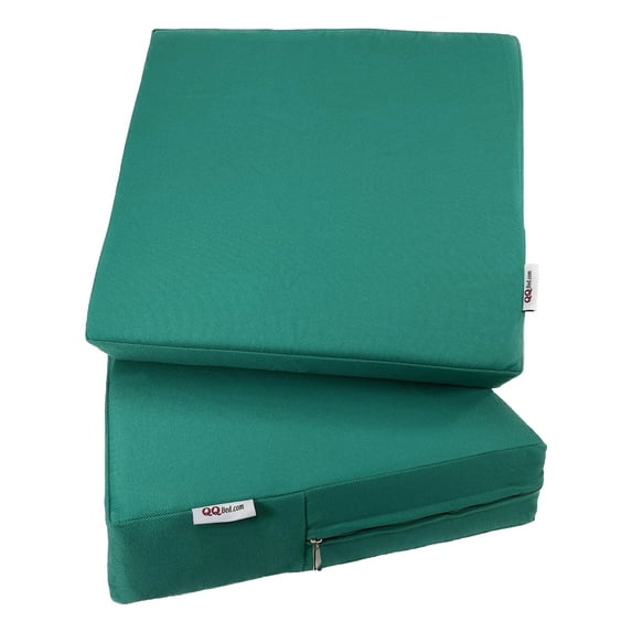 2 Pack Peacock Water-resistant Covers 24"x22"x4" for Outdoor Patio Seat Cushions