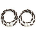 thumbnail image 1 of 2 Pack Pearl Decorative Magnetic Curtain Tiebacks No Drilling Required, Convenient Curtain Fastening Clips For Window Drape Decoration, Elegant Pearl Curtain Magnetic Holdbacks For Home Window Decor, 1 of 7